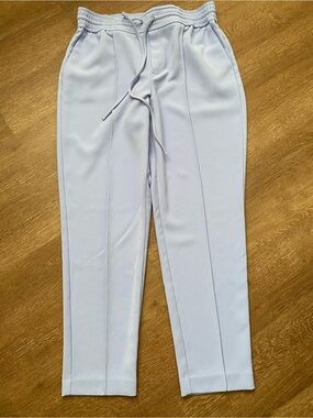 Nine West Light Gray Drawstring Tailored Joggers